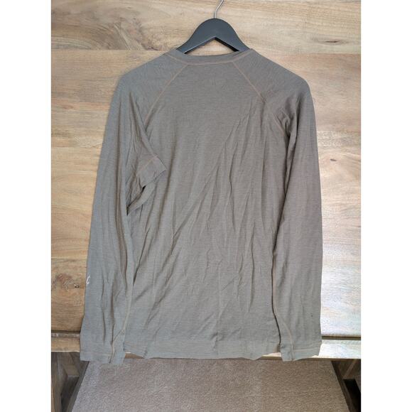 Ibex T-Shirt Mens Medium Olive Drab Woolies Pro Tech Long Sleeve Crew Neck NWT - Picture 2 of 5